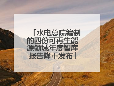水电总院编制的四份可再生能源领域年度智库报告隆重发布